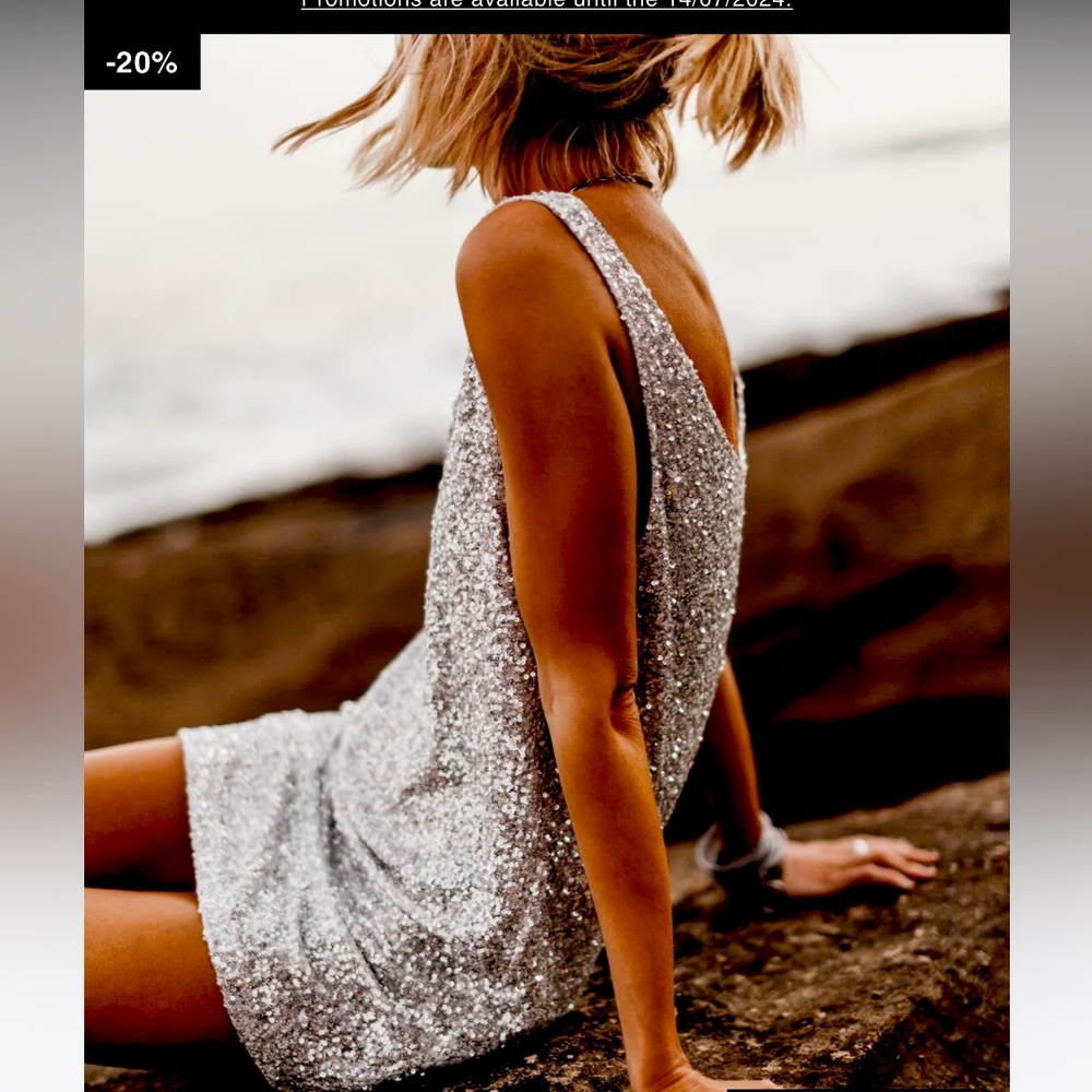 Mikuta the light sequin tank dress medium (now sold out)